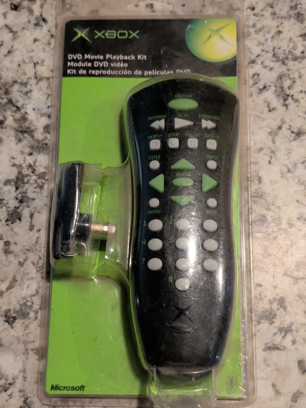 Microsoft Black Remote with Green Buttons